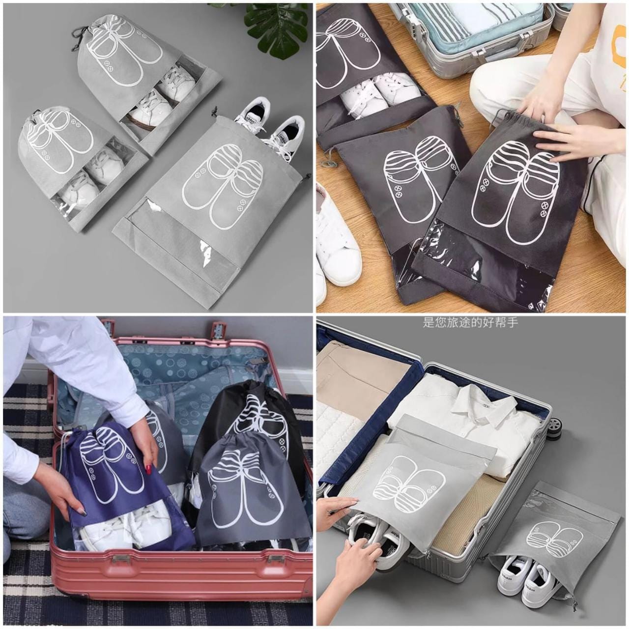 1 pcs Shoes Storage Bag Closet Organizer Travel Portable Waterproof Pocket - Duvera