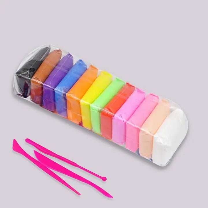12 Colors Super Clay Art DIY Clay with Modelling Tools - Duvera