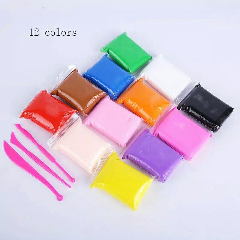 12 Colors Super Clay Art DIY Clay with Modelling Tools - Duvera