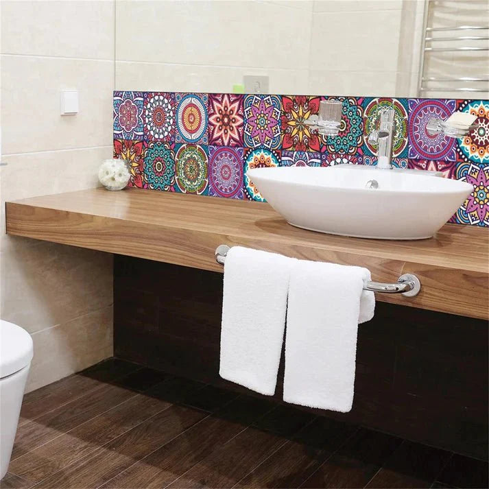 12pcs Self Adhesive Tile Stickers for Home Decor - Duvera