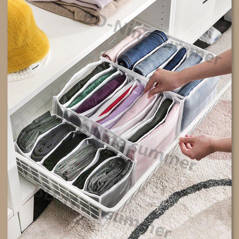 1pc 7 Grid Pants Organizer Storage Box - Duvera