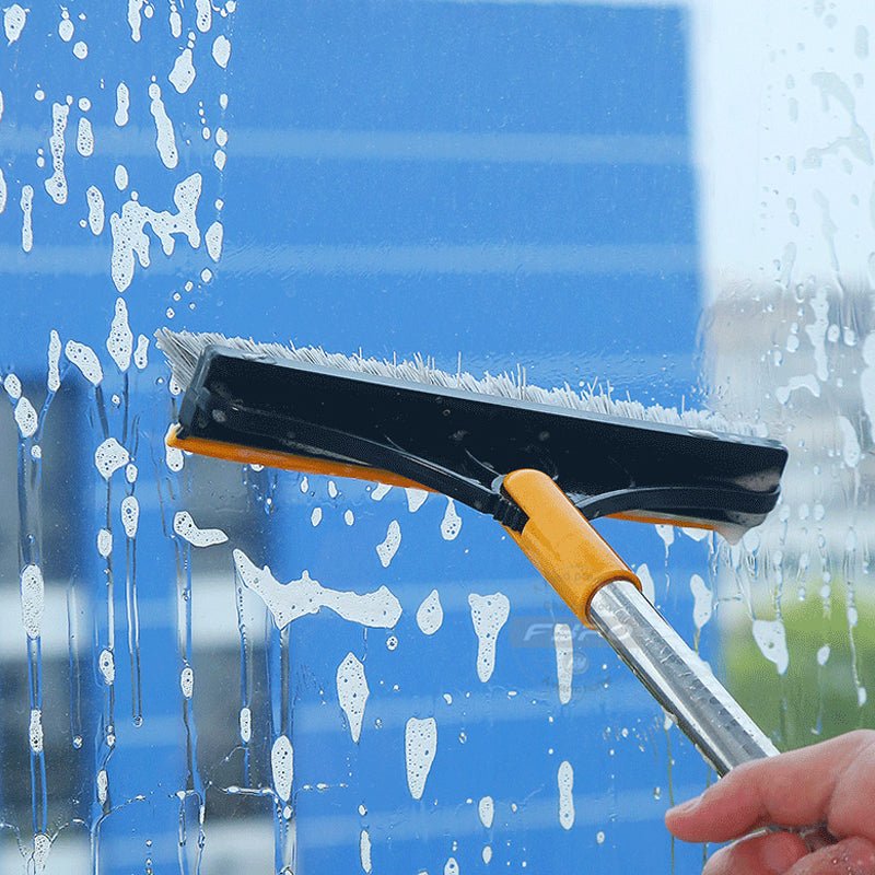 2 In 1 Floor Scrub Cleaning Brush With Removable Long Handle. - Duvera