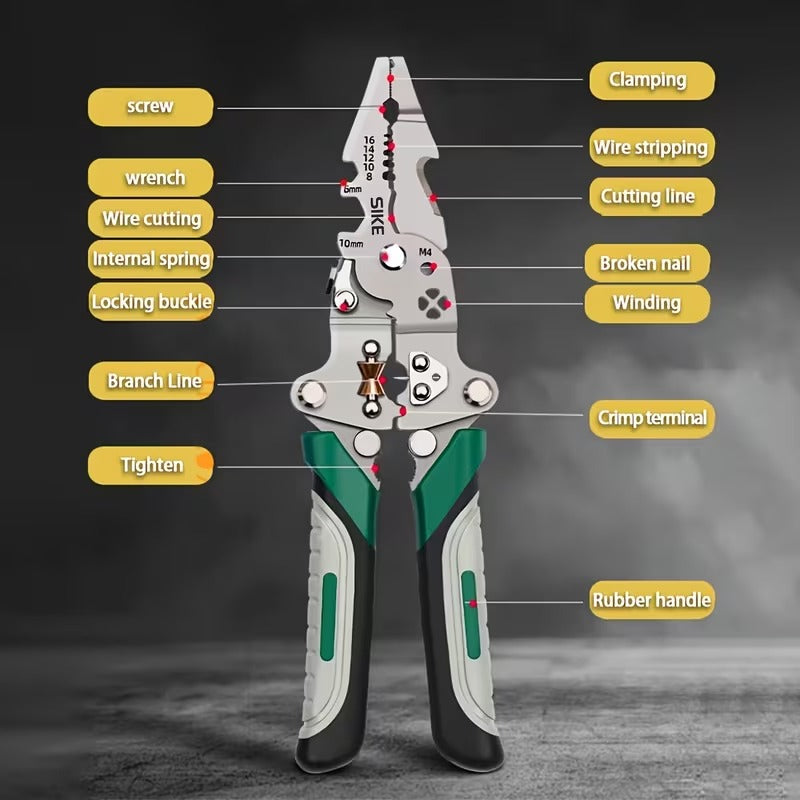 21-In-1 Multifunctional Wire Stripper Crimper Pliers