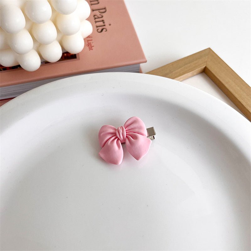 2Pcs Bow & Rose Hair Clip - Duvera