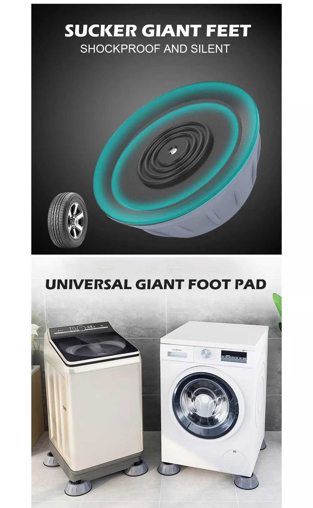 4 pcs Universal Anti Vibration Feet Pads - Duvera