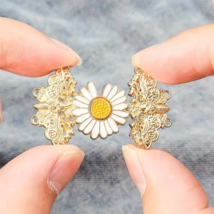 Creative Jeans Sunflower Detachable Waist Tighten Button