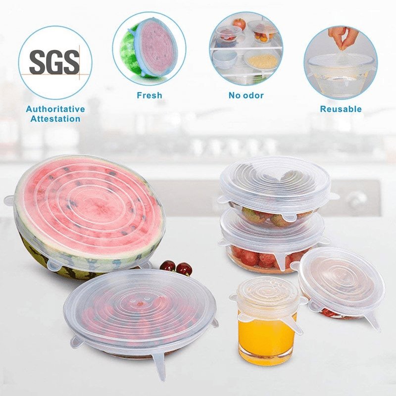 6 Pieces Silicon Lids - Duvera