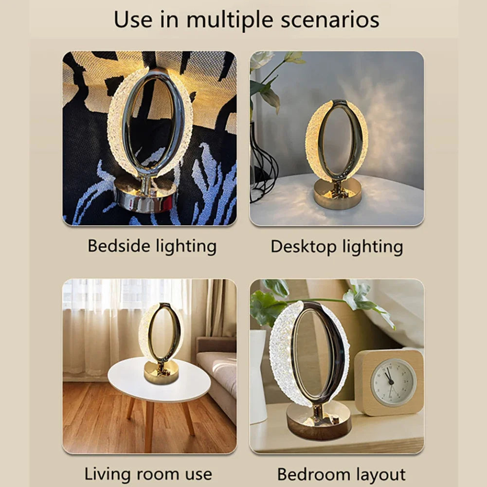 Rechargeable Crystal Touch Dimming Night Lamp