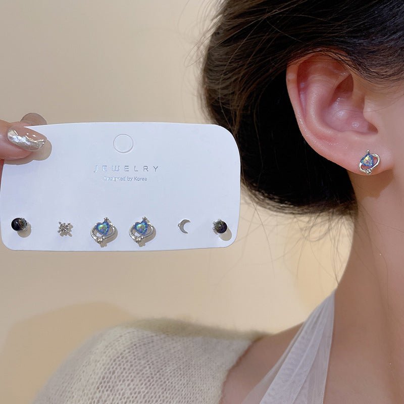 6Pcs Shiny Planet Earrings - Duvera