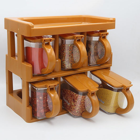 6pcs Spice Rack with Spoon - Duvera