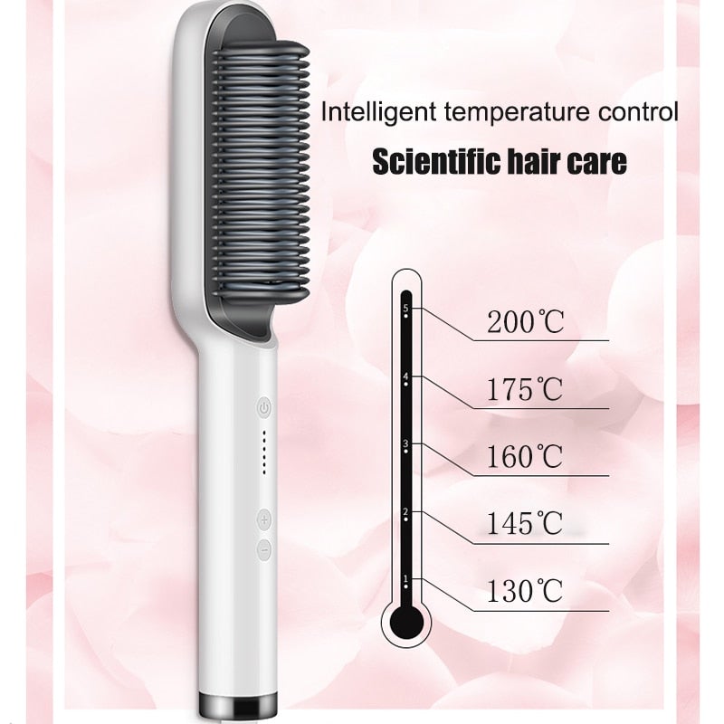 909 Hair Straightener - Ceramic Heated Hair Brush - Duvera