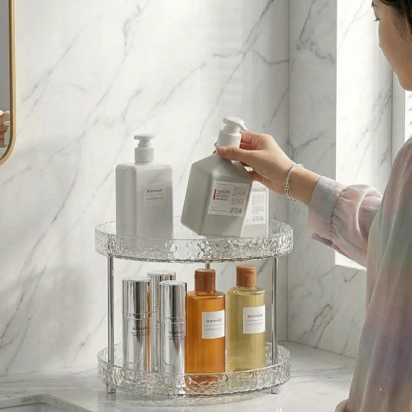 Multipurpose Round Acrylic Storage Rack