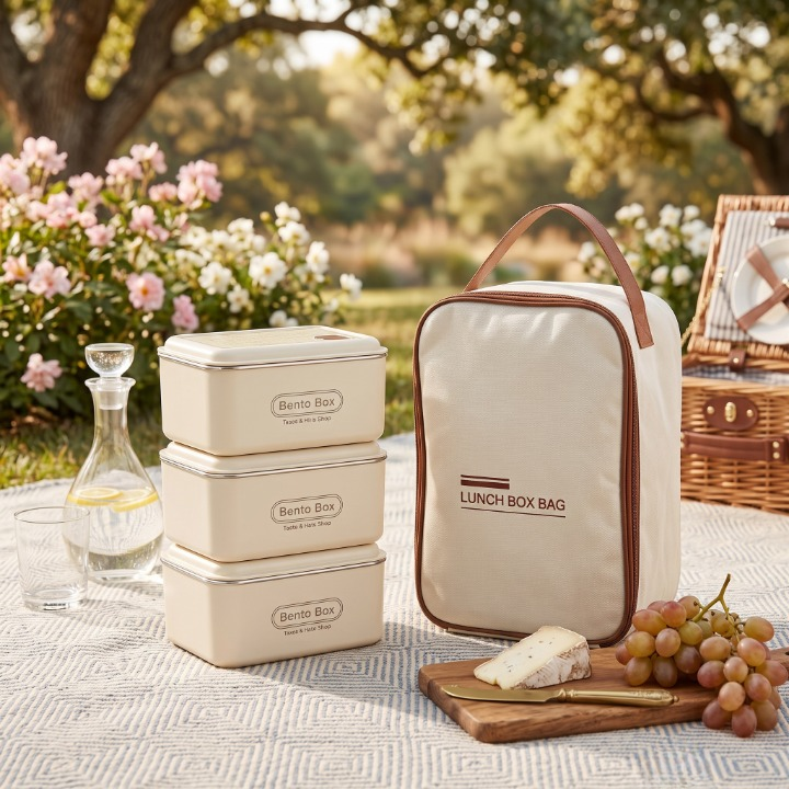 3PCs Stainless Steel Square Insulated Boxes