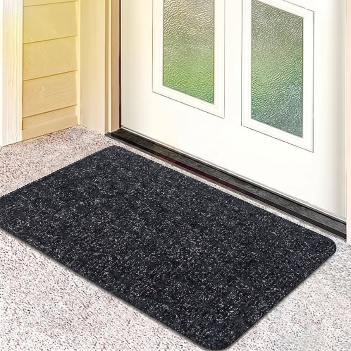 Elegant Black Decorative Room Rug