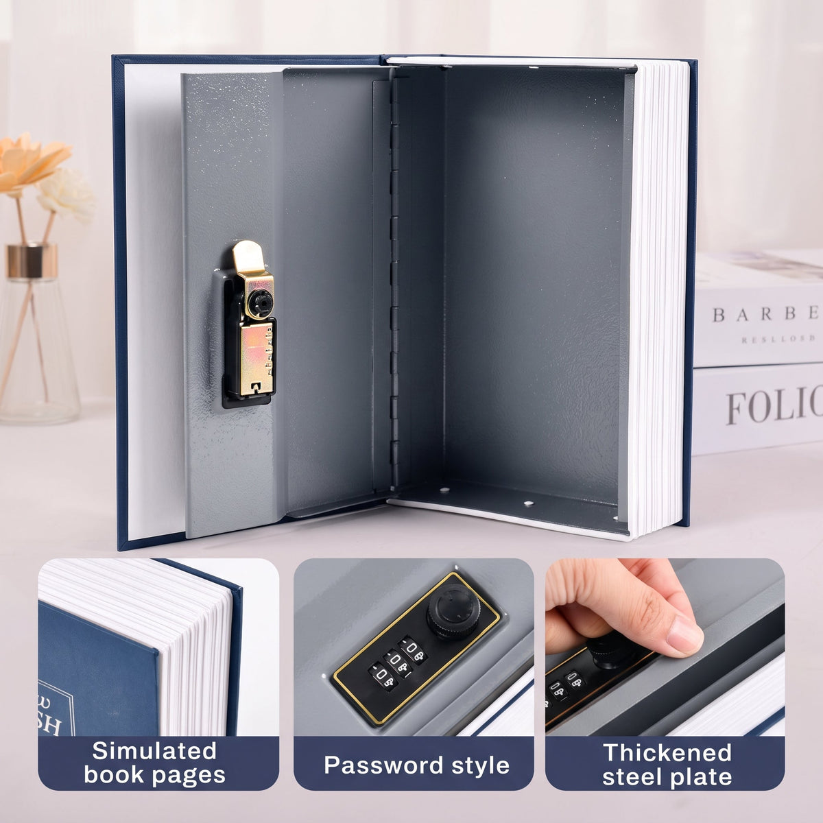 Luxury Book Secret Safe With Combination Lock