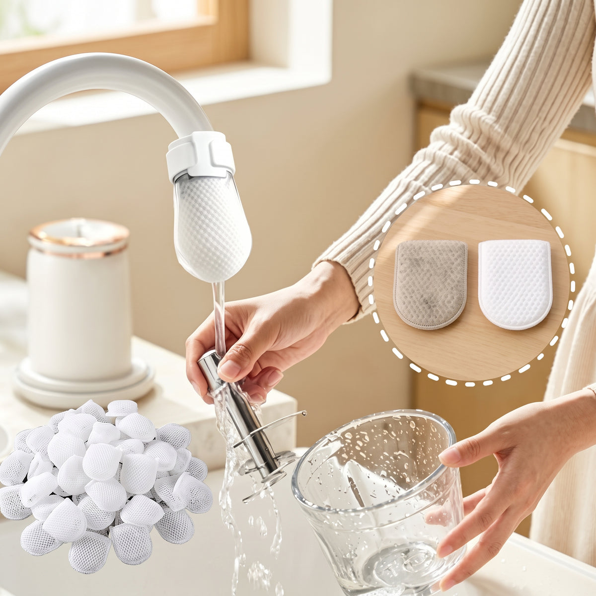 10PCs Faucet Filter Cotton Bags