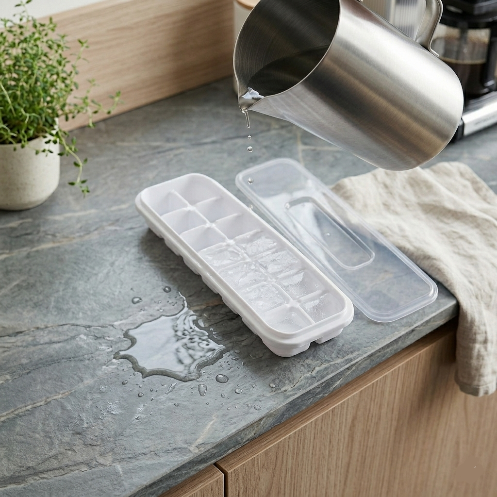 16 Grid Plastic Ice Cube Tray With Lid