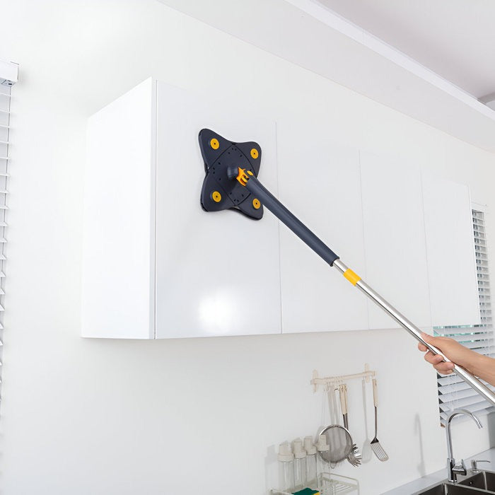 Four-Leaf Clover Shape 360 Rotating Self-Draining Cleaning Mop Brush Tool