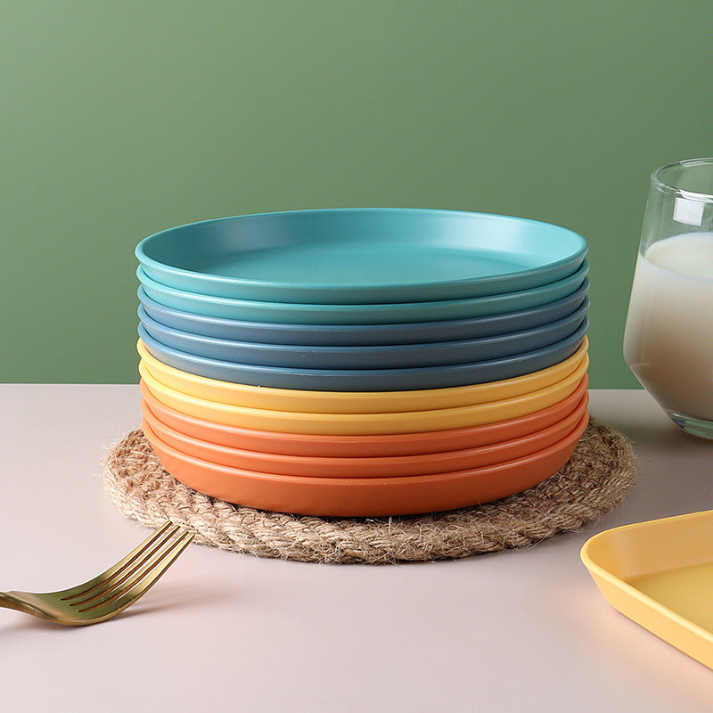 10pcs Multi Color Plate Set With Stand