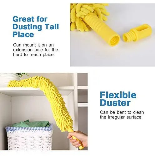 Adjustable & Foldable Microfiber Cleaning Duster for Multipurpose use - Duvera