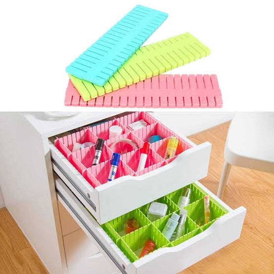 Adjustable & Interlocking Plastic Closet Drawer Dividers Organizers - Duvera