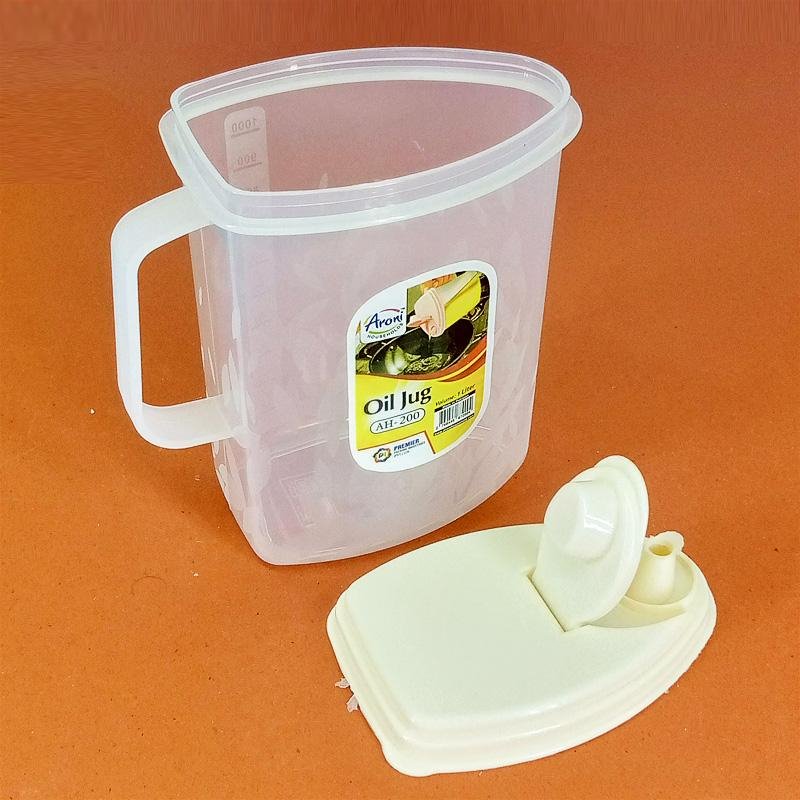 ARONI 1-LITRE KITCHEN PLASTIC OIL JUG - Duvera