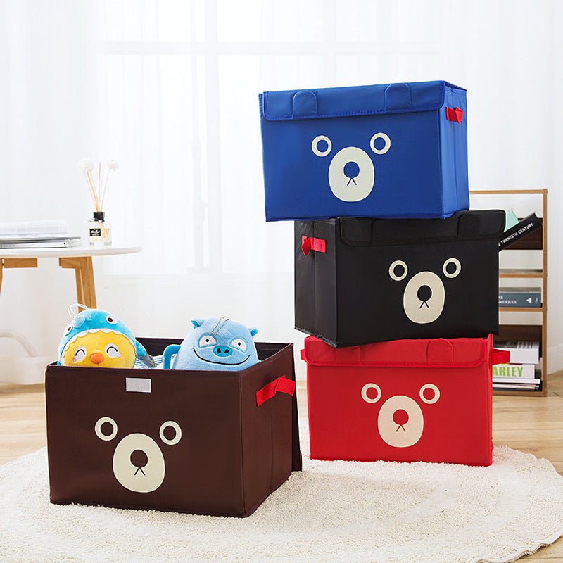 Cartoon Bear Foldable Storage Box For Multipurpose. - Duvera