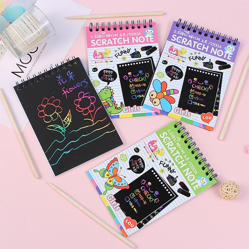 Children Scratch Arts Drawing Coils Painting Book. - Duvera