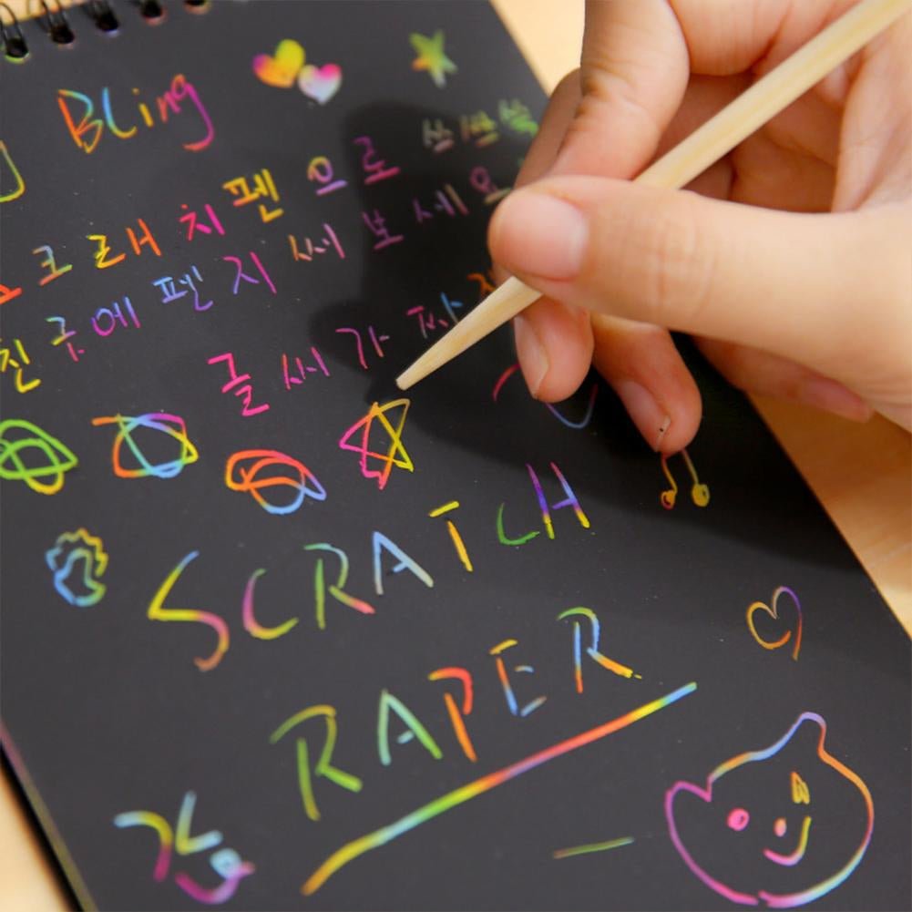 Children Scratch Arts Drawing Coils Painting Book. - Duvera