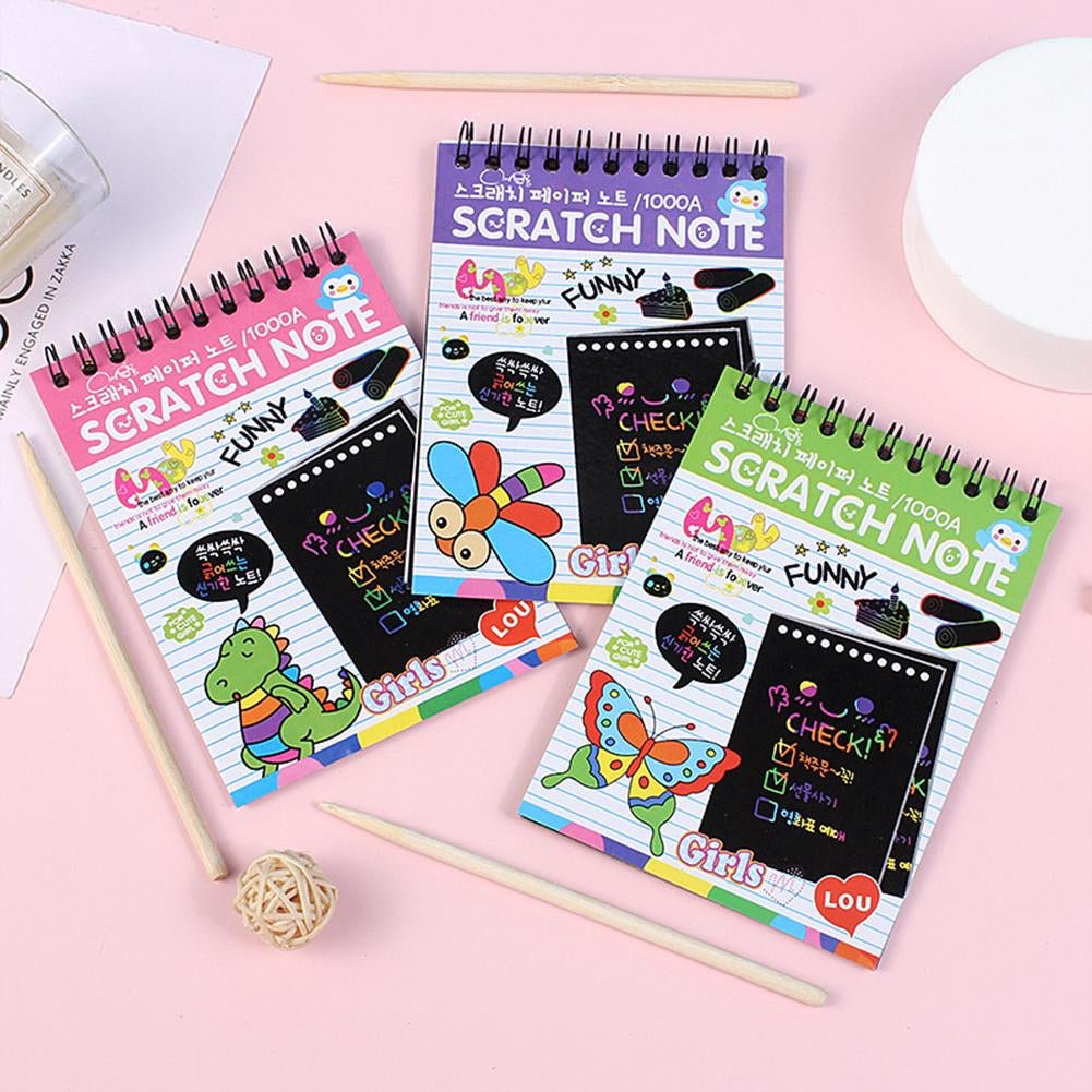 Children Scratch Arts Drawing Coils Painting Book. - Duvera
