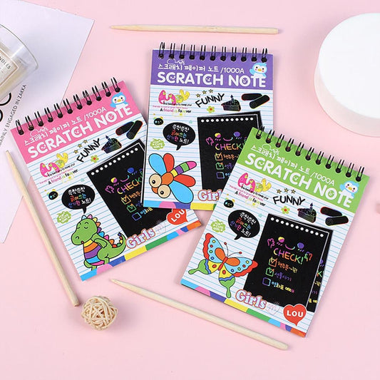 Children Scratch Arts Drawing Coils Painting Book. - Duvera