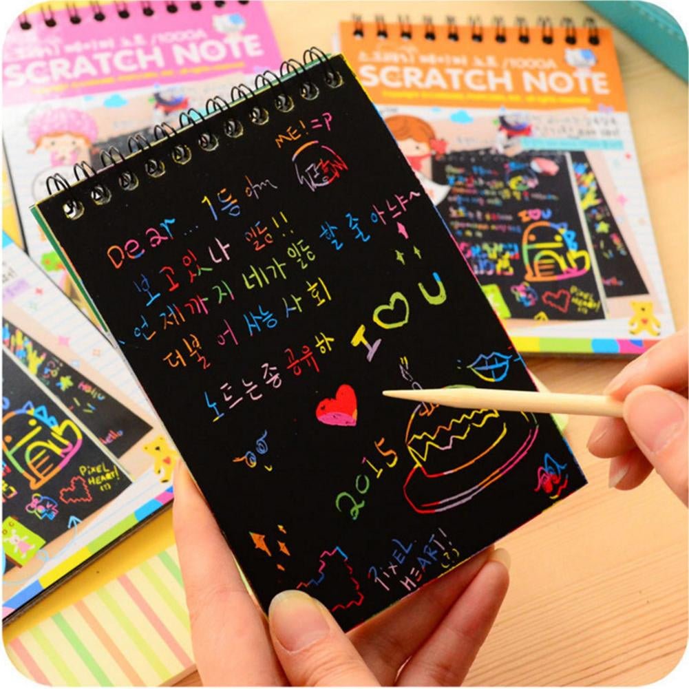 Children Scratch Arts Drawing Coils Painting Book. - Duvera
