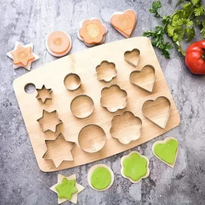 Cookie Cutters Shapes Baking Set12PCS Flower, Round, Heart, Star Shape. - Duvera