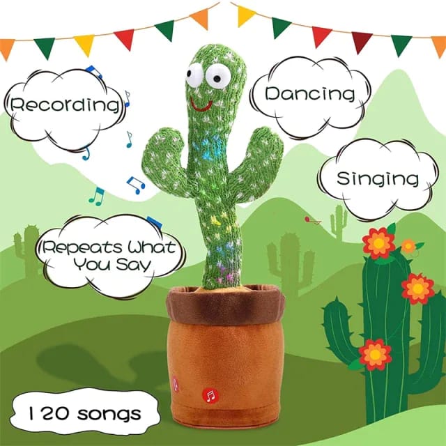 Dancing and Talking Cactus Toy for Kids - Duvera