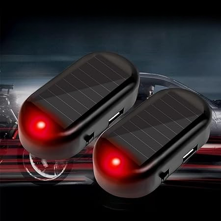 Solar Power Fake Security Alarm Light For Car