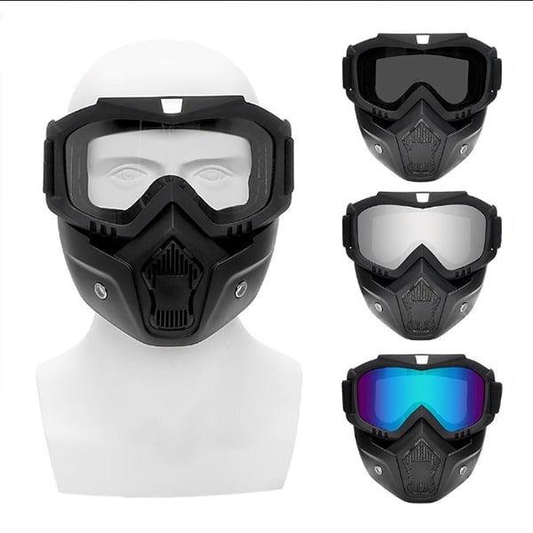 Hard Plastic Goggles Face-Mask with Dust-Mask