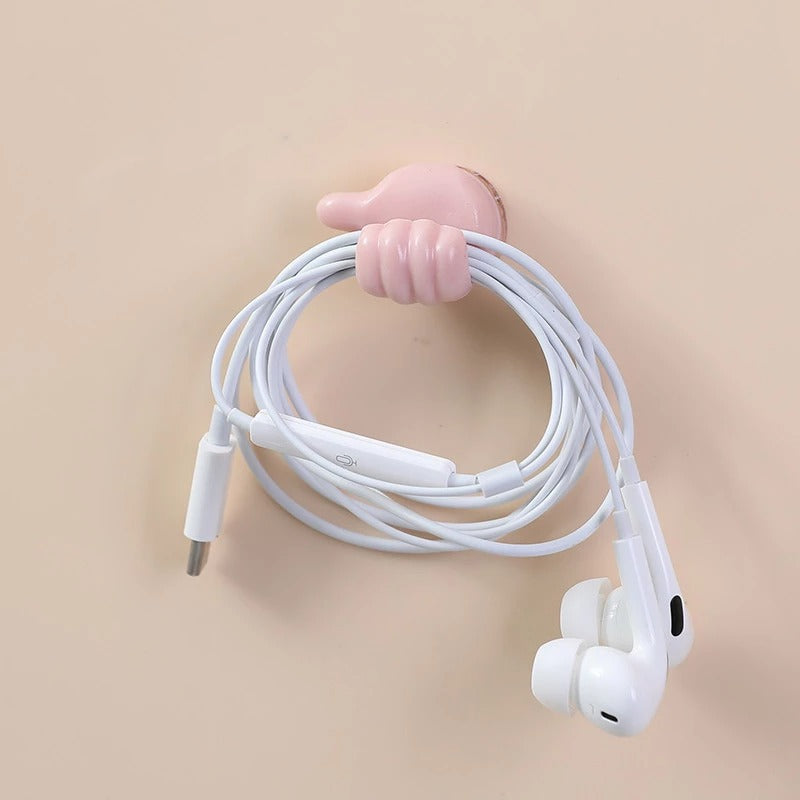 10Pcs Cute Thumbs Wire Clips Cable Holder