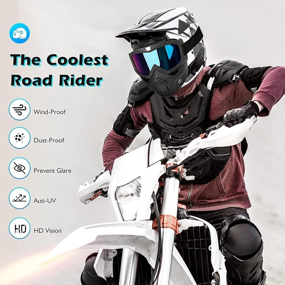 Hard Plastic Goggles Face-Mask with Dust-Mask