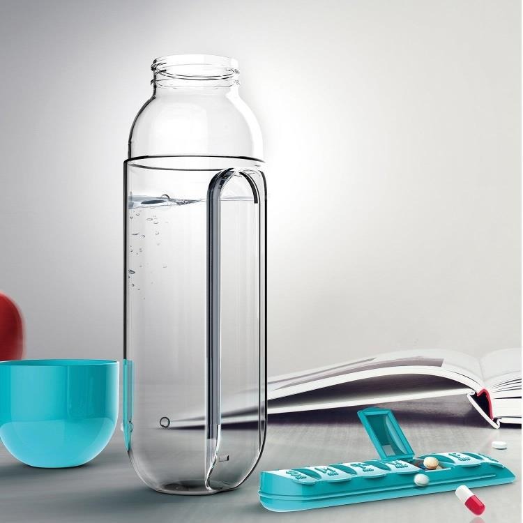 7 Grid Creative Medicine Box with Water Bottle