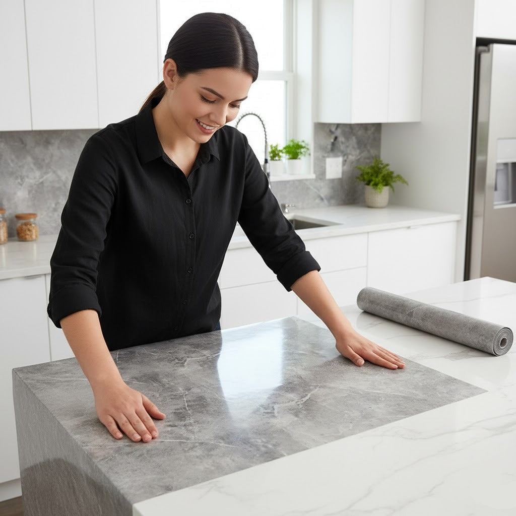 Self Adhesive Foamic Marble Sheet (120x40 Inches)