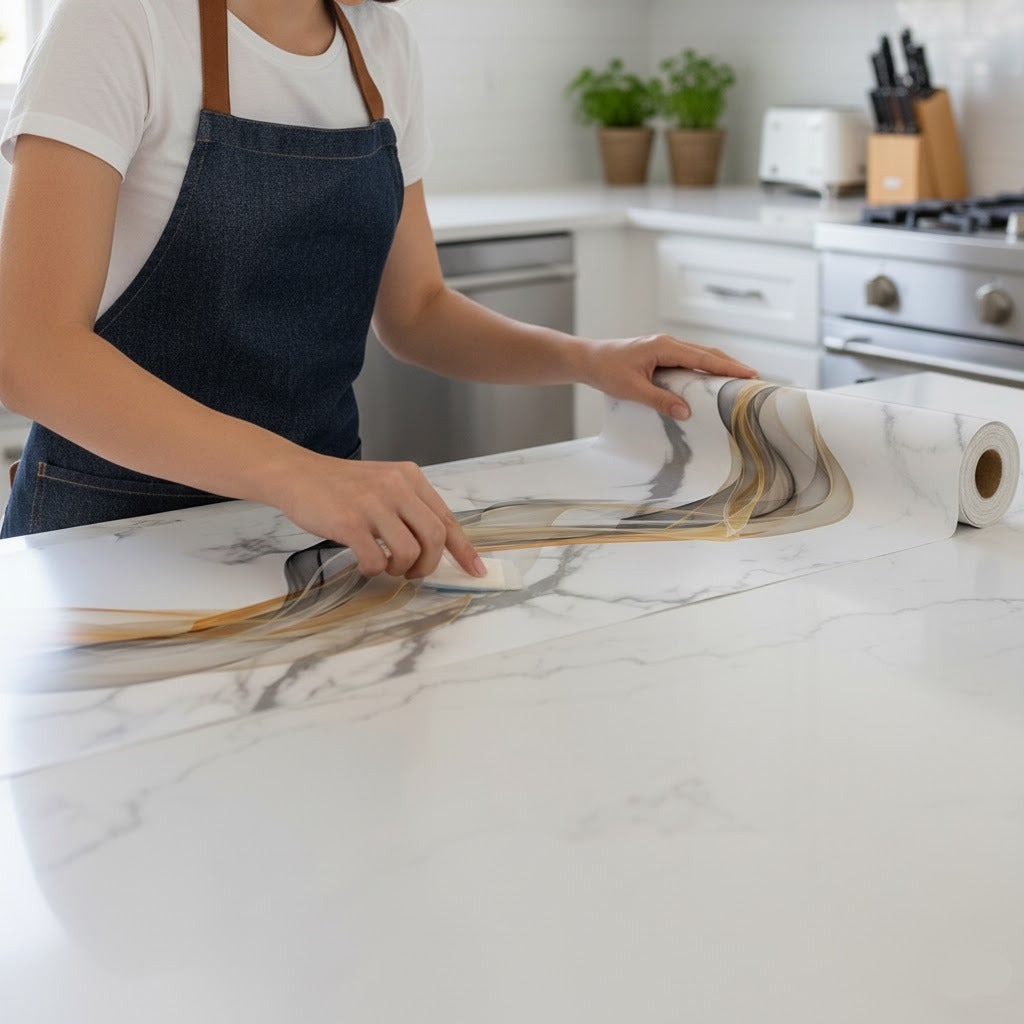 Self Adhesive Foamic Marble Sheet (120x40 Inches)