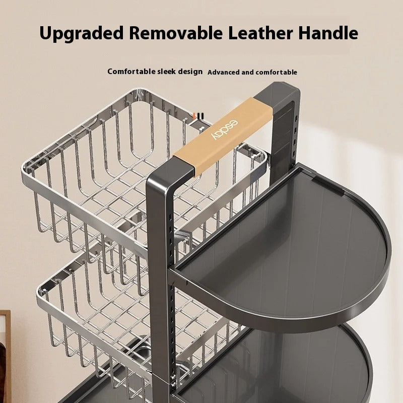 Multifunctional Storage Basket with 3 Shelves & 2 Cabinets