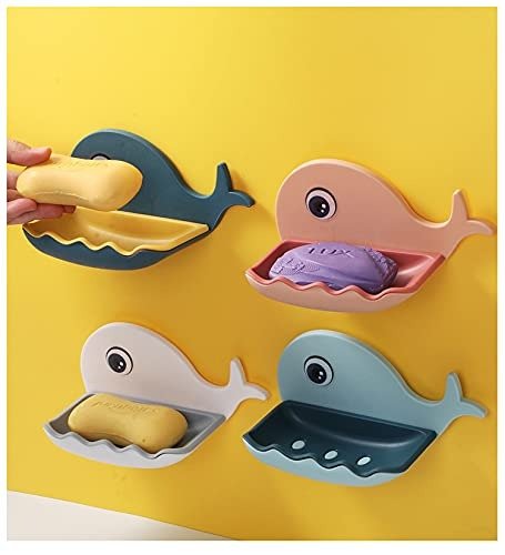 Fish Style Soap Dish, Wall Mount Strong Self-Adhesive - Duvera