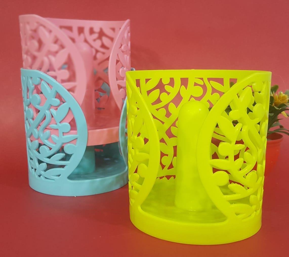 Flower Design Tissue Roll Paper Holder. - Duvera
