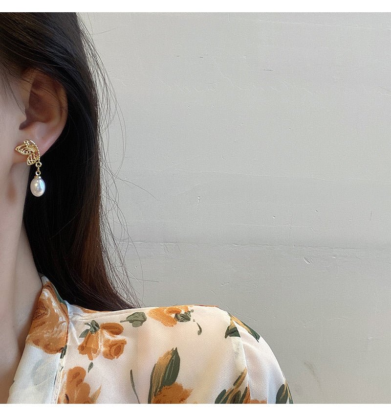 Golden Butterfly Earrings - Duvera