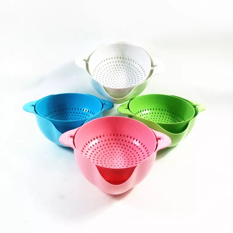 Household Double-layer Kitchen Vegetable Washing Fruit Basket. - Duvera