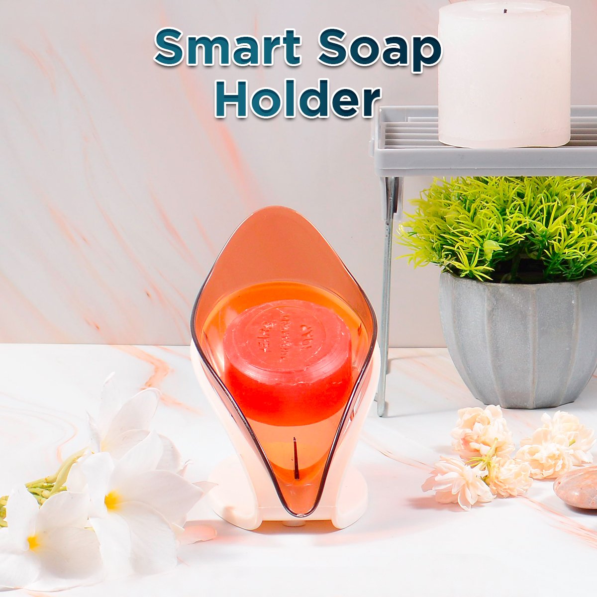 Leaf Style Smart Soap Dish Holder. - Duvera