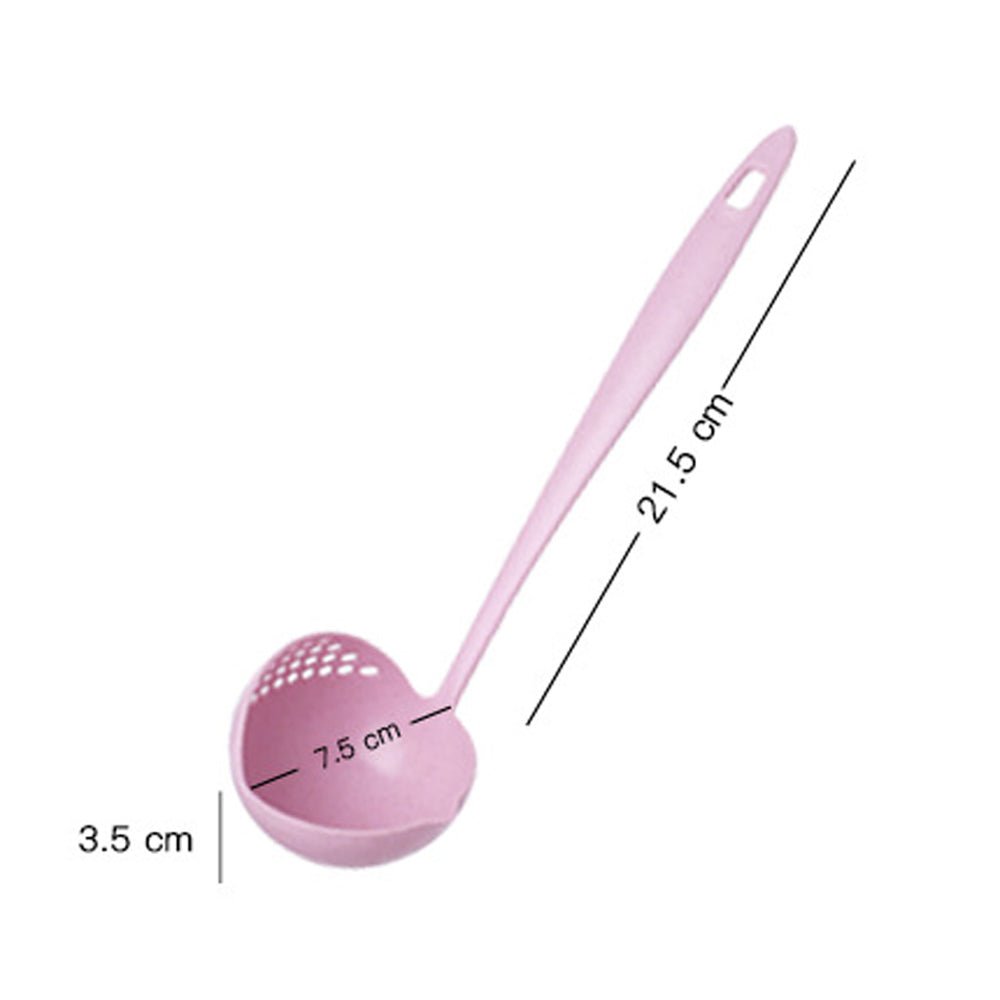 Long Handle 2 In 1 Cooking Colander Slotted Spoon. - Duvera
