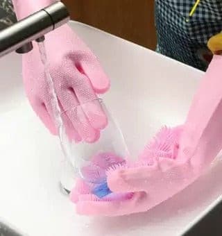 Magic Washing Gloves - Pair Of Silicone Washing Gloves - Duvera