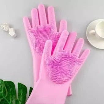 Magic Washing Gloves - Pair Of Silicone Washing Gloves - Duvera
